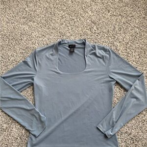 EVIE Soft Blue Long Sleeve Top